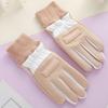 Fleece Gloves Women's Autumn and Winter Warm Cycling Cold Driving Cute Waterproof Winter Outdoor Warm Gloves