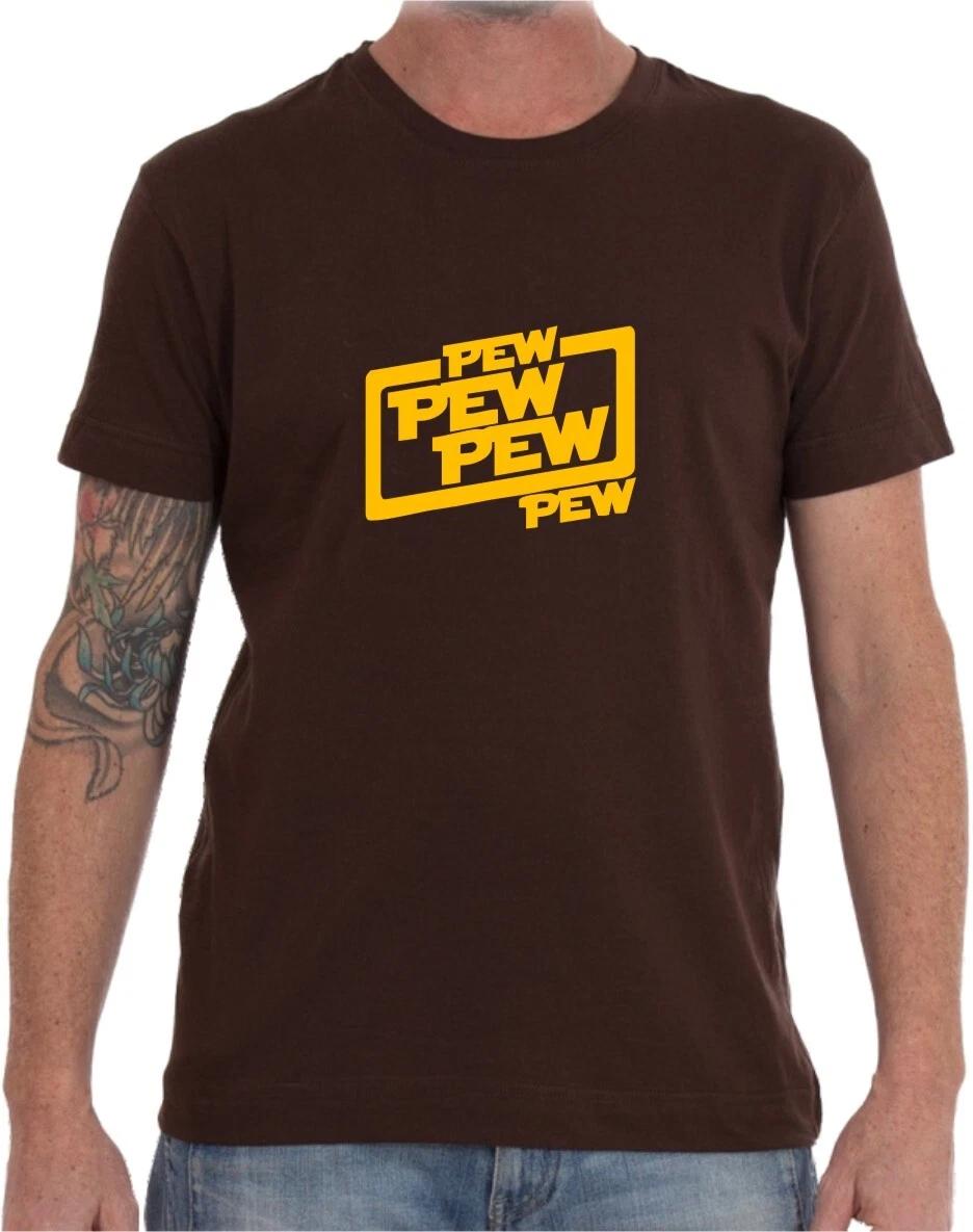 PEW PEW - FUNNY STAR WARS SLOGAN Mens Womens Kids T-Shirt M