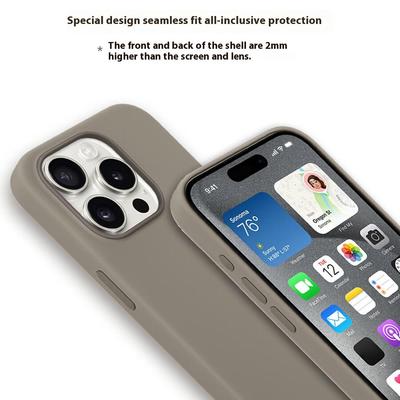 For iPhone 15 Pro Compatible with MagSafe Liquid Silicone Phone Back Cover (No Logo)
