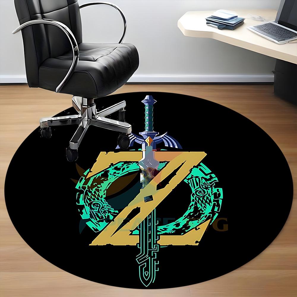 1 Stück The Legend of Zelda Stuhlteppich für das Büro, Rutschfest, Weicher und Langlebiger Büroteppich für die Innendekoration