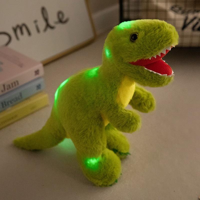 Simulated Glowing Dinosaur Doll Plush Toy Cute Tyrannosaurus Rex Triceratops Children's Birthday Gift Doll