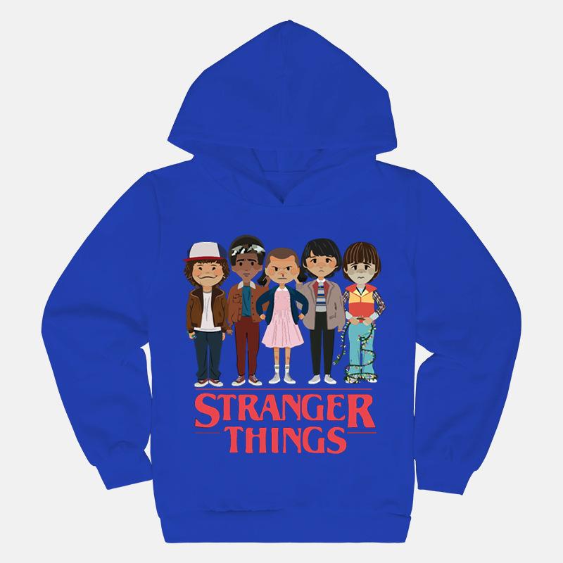 Stranger Thing Printed Children's Hooded Sweatshirt Spring and Autumn Top