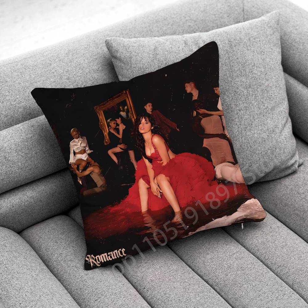 C-Camila C-Cabello Romance C XOXO Familia Throw Pillow Case For 45*45cm 40cm 55cm 50cm 30cm Square Car Pillowcase Shell