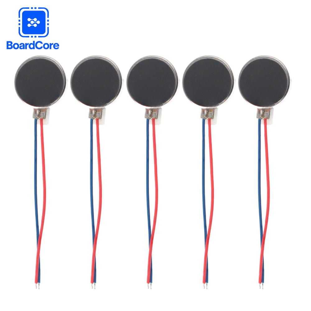 

5 ШТ Микро Вибрационный Двигатель 3В 12000 об/мин Плоский Монетный Кнопочный Тип DC Вибрационный Двигатель 1027 1030 для Мобильного Телефона Пейджера Планшета 1027-3V хаки