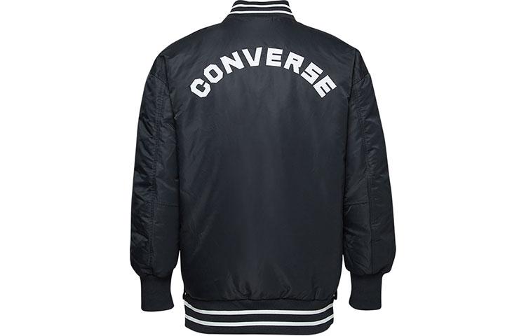 Men's Converse Baseball Jackets Men's Black Baseball Collar Moderate Straight Fit