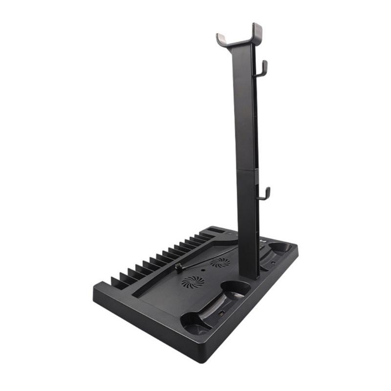 Vertical Cooling Stand Consoles Cooling Station For P5, Controller Charging Station, Headsets Rack,Game Organization