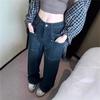 High Waist Women's Loose Straight Jeans - Slim, Wide Leg, 2024 Style for Spring, Autumn, Winter