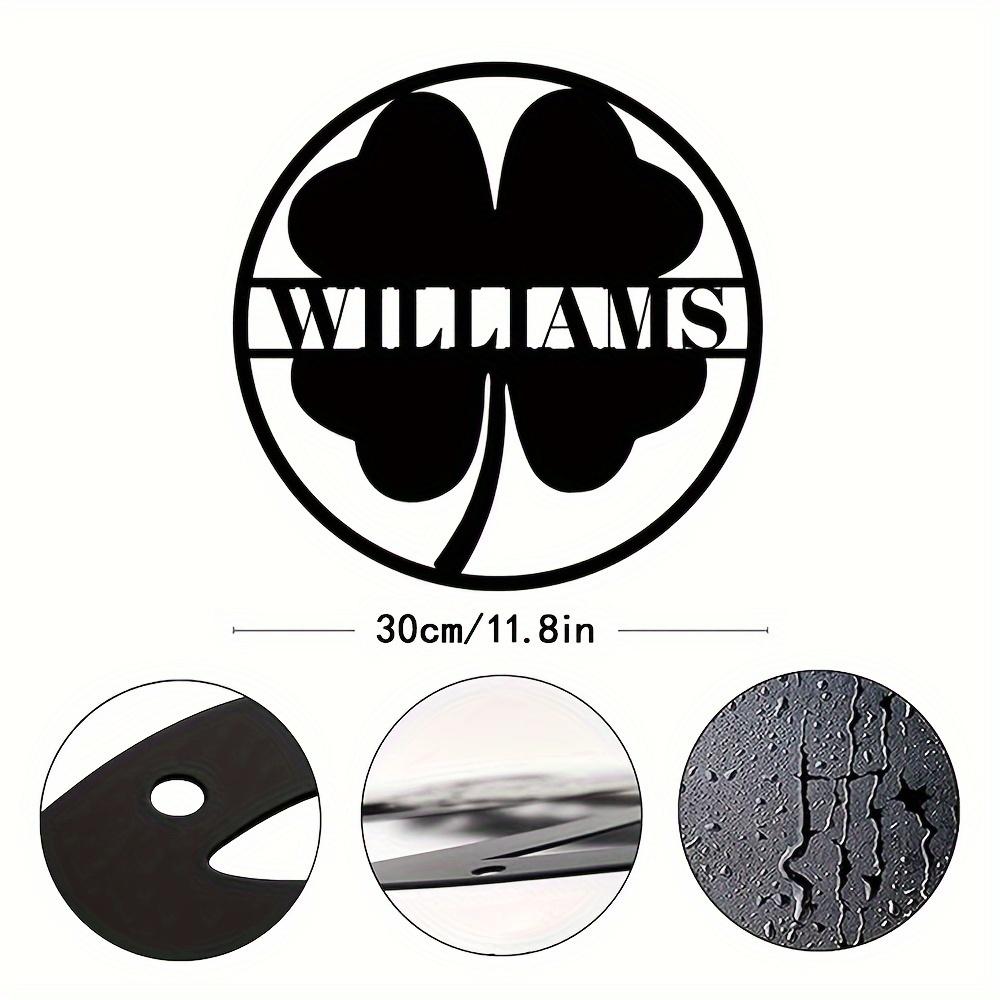 

Custom Personalized Shamrock Family Name Metal Wall Art Durable Iron Sign Indoor Outdoor Vintage Decor
