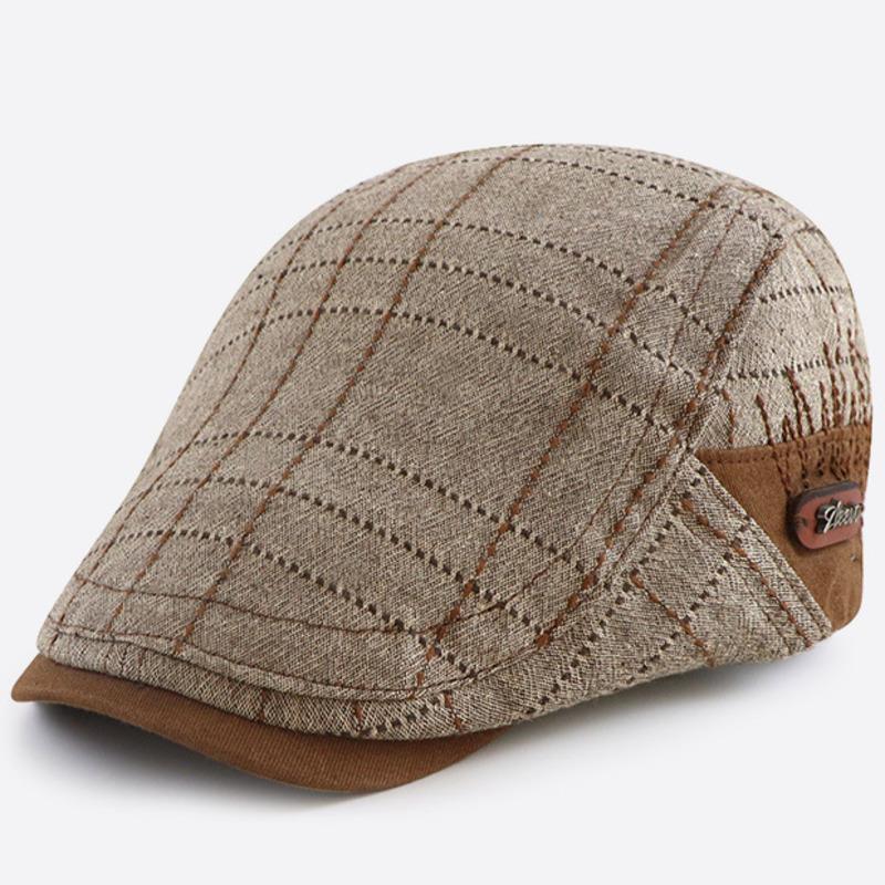 

2024 Spring Summer and Autumn Adult Ivy Cap Dad Casual Newsboy Hat Men Cotton Flat Peak Painter Hats Lady Fashion Beret Head 55-60cm кофейный