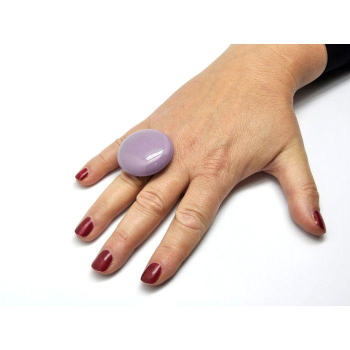 Bague céramique grand modèle Violet