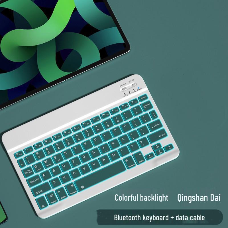RGB Backlit Bluetooth Keyboard & Silent Wireless Mouse for iPad, Huawei & Tablets