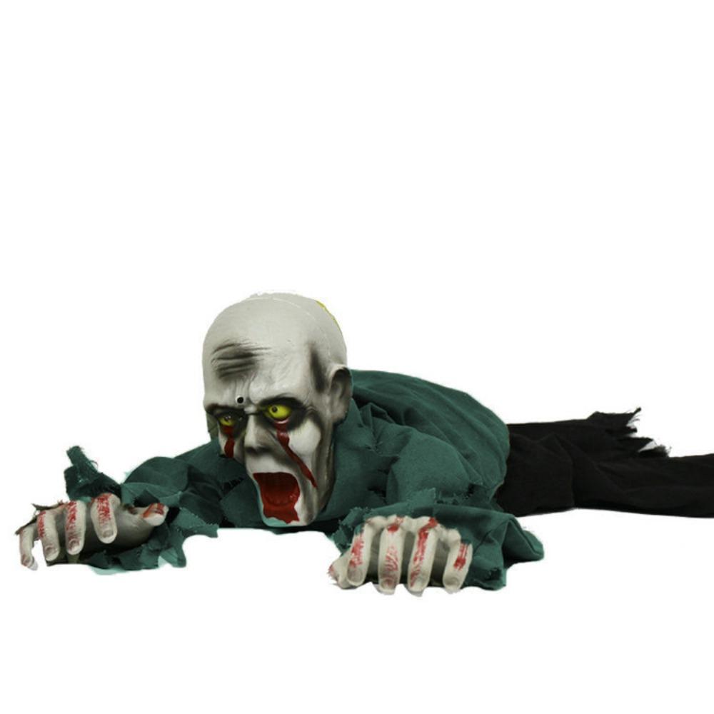 Elektrische Halloween Kriechende Geist Stimme-aktivierte Kletternde Zombie Figur Garten Blutiger Zombie Bar