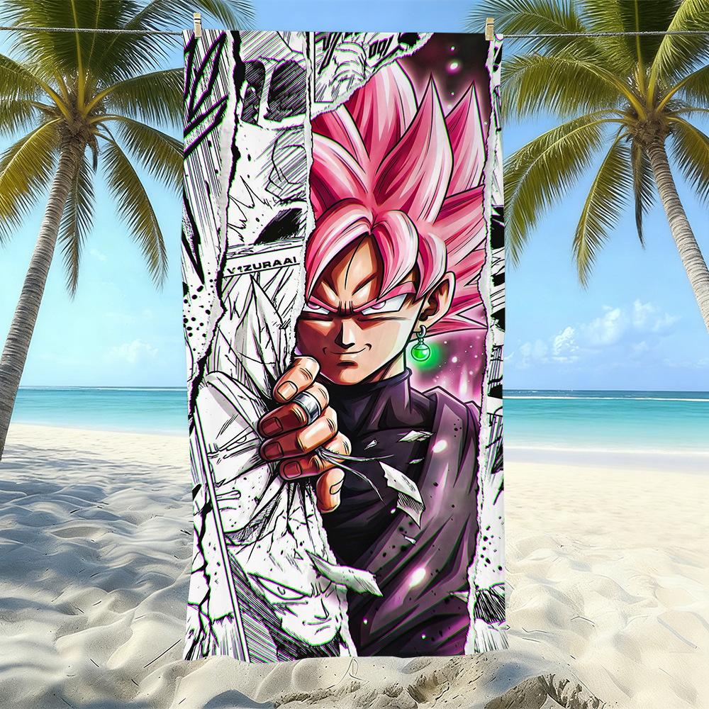 Animation Beach Towels Thickened Microfiber Quick-Drying Bath Towels Outdoor Travel Towels Can Be