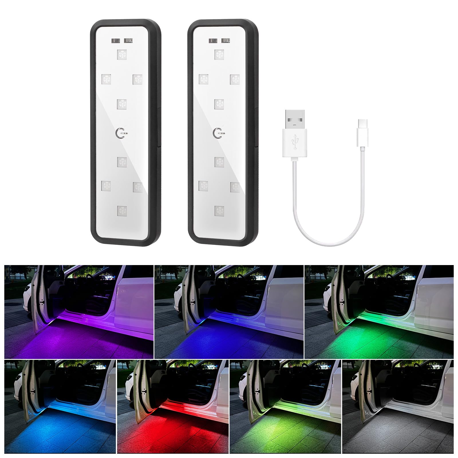 

MAZERO Car Door Light, Door Warning Light, Courtesy Lamp, LED Welcome Light, Magnet, Infrared