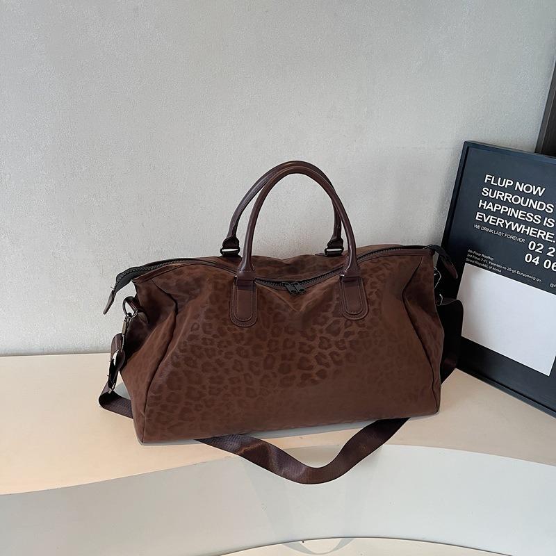 New Leopard Print Tote Bag Travel Bag Large Capacity Sports Fitness Commuter Hand Luggage Bag