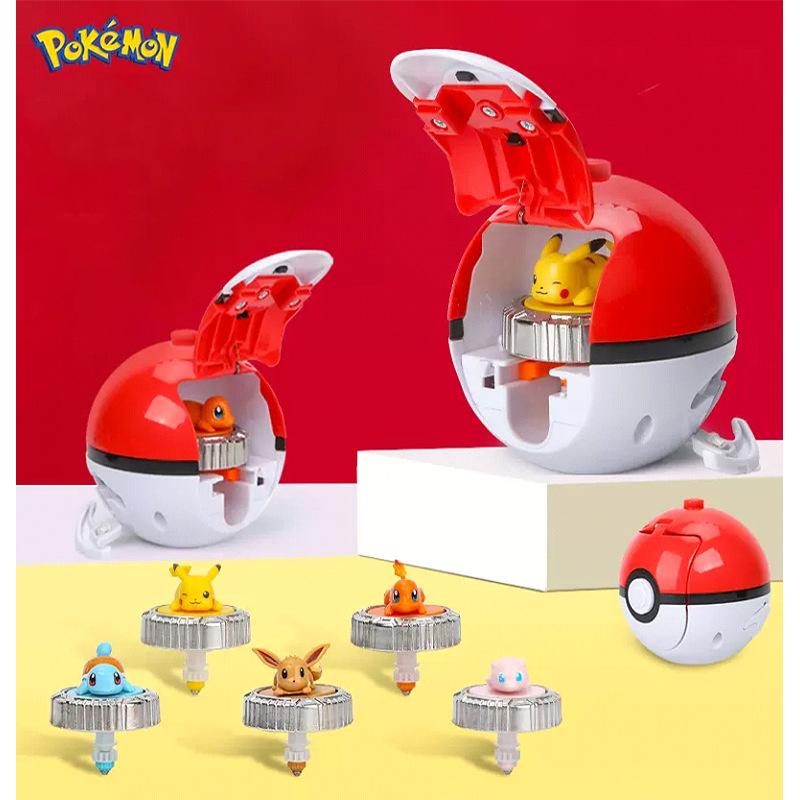 Pokmon Magic Gyro Toy for Children Pikachu Charmander New Combat Rotating Gyro Poke Ball
