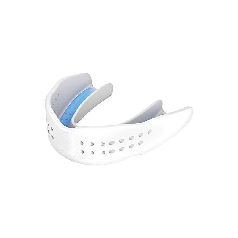 ShockDoctor 8802A SUPER FIT Mouthguard - Molded, Protective, Lightweight, Thin, Adult/Youth, White, Sports, Training, Martial Arts