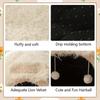 Cute Cat Bed Cave - Plush Sheep-Shaped Pet House for Indoor Dogs and Rabbits, Removable Cushion, Self-Warming, Small Nest with Hanging Toy