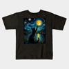 Boys Girls Soft Cotton Graphic Tees Cat Breathable Daily School Wear Kids T-Shirts