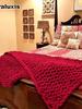 Chunky Knit Wool Blanket - Perfect for Sherpa Blankets