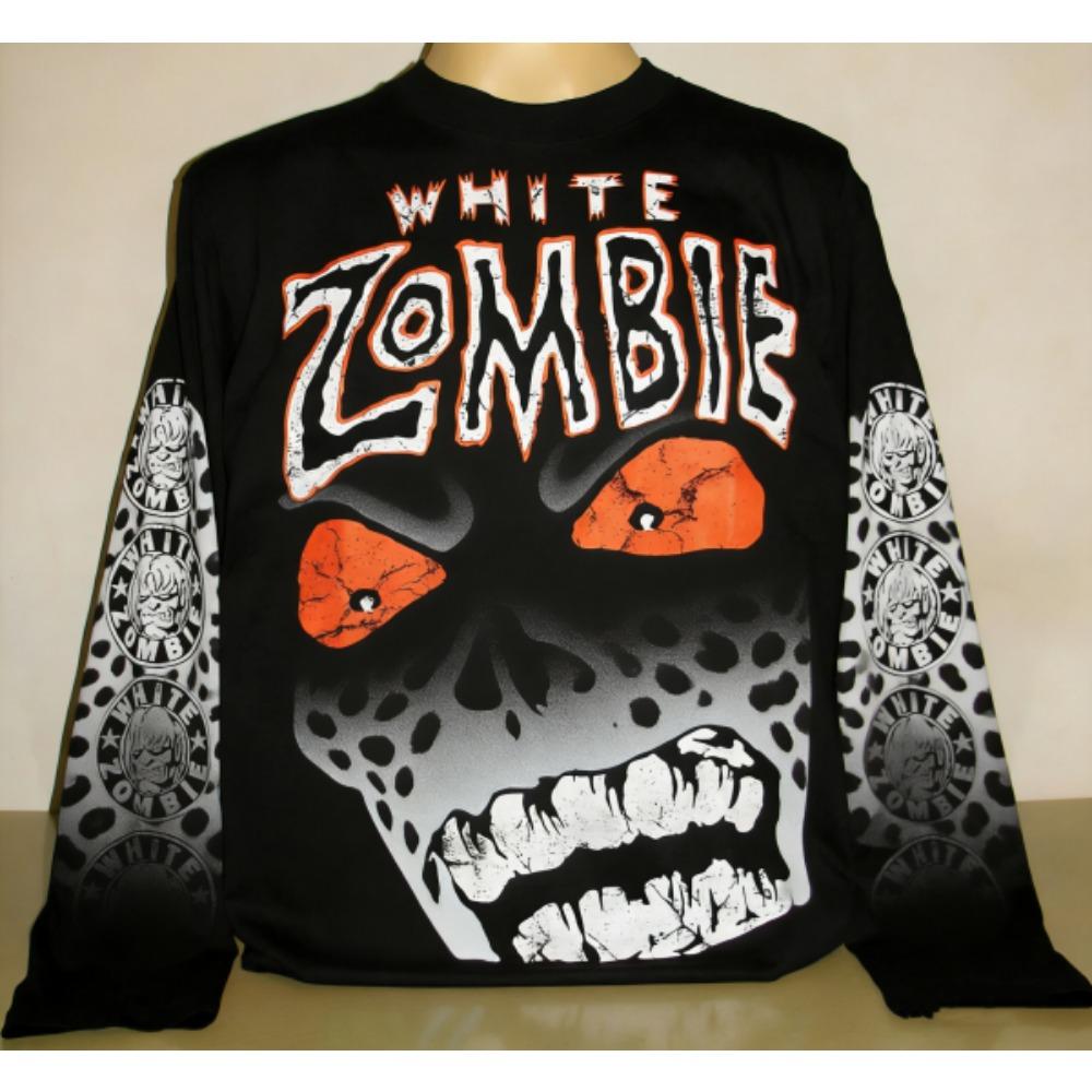 

Retro Leopard Zombie Print Pullover Europe America Fashion Comfortable Men s Long Sleeve T-shirt Outdoor Oversized Tees Top S