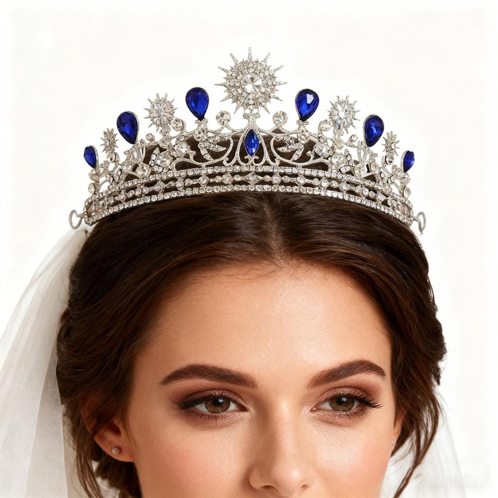 Bridal Crown Sunflower   Rhinestone Princess Crown for Women Bridal Wedding Prom Birthday Hair Accessories