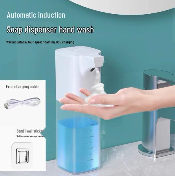 USB-uppladdningsbar väggmonterad skumsåpedispenser