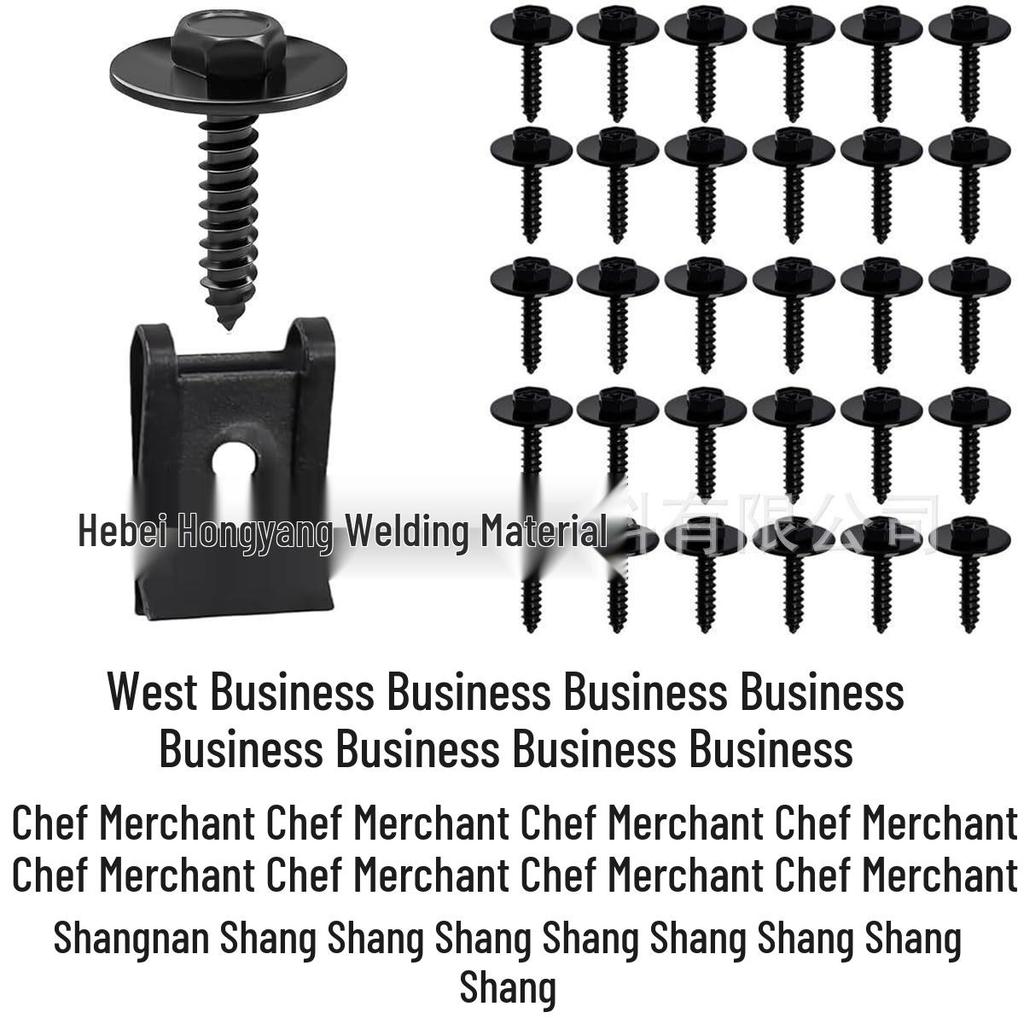 Car Underbody Shield Metal Fastener Clip Screw & Washer Set