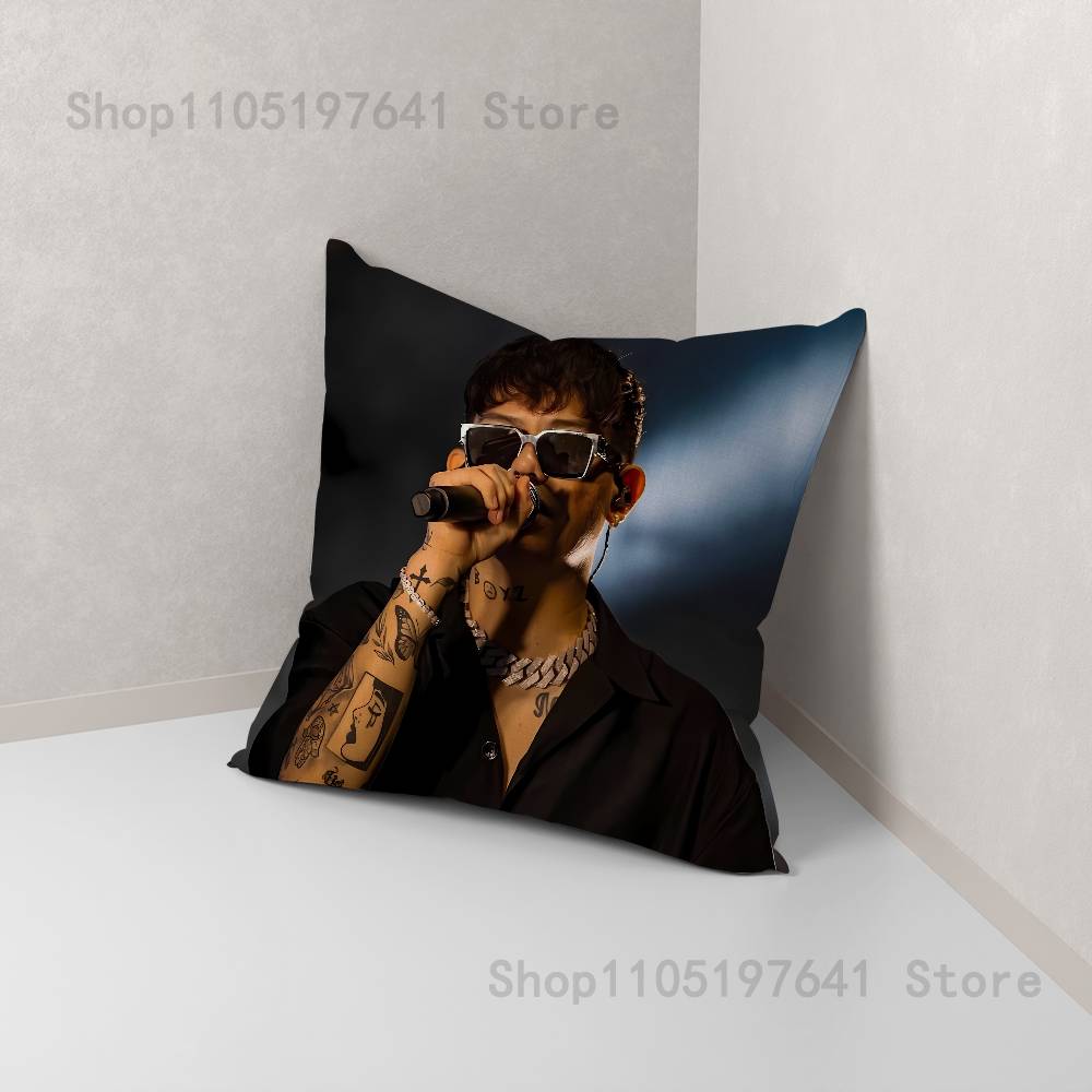 

J-Junior H Sad Boyz Pillow Case For Sofa Decor Car Office Room Printing Cushion Cover Decorations and Protector 12x12Inch