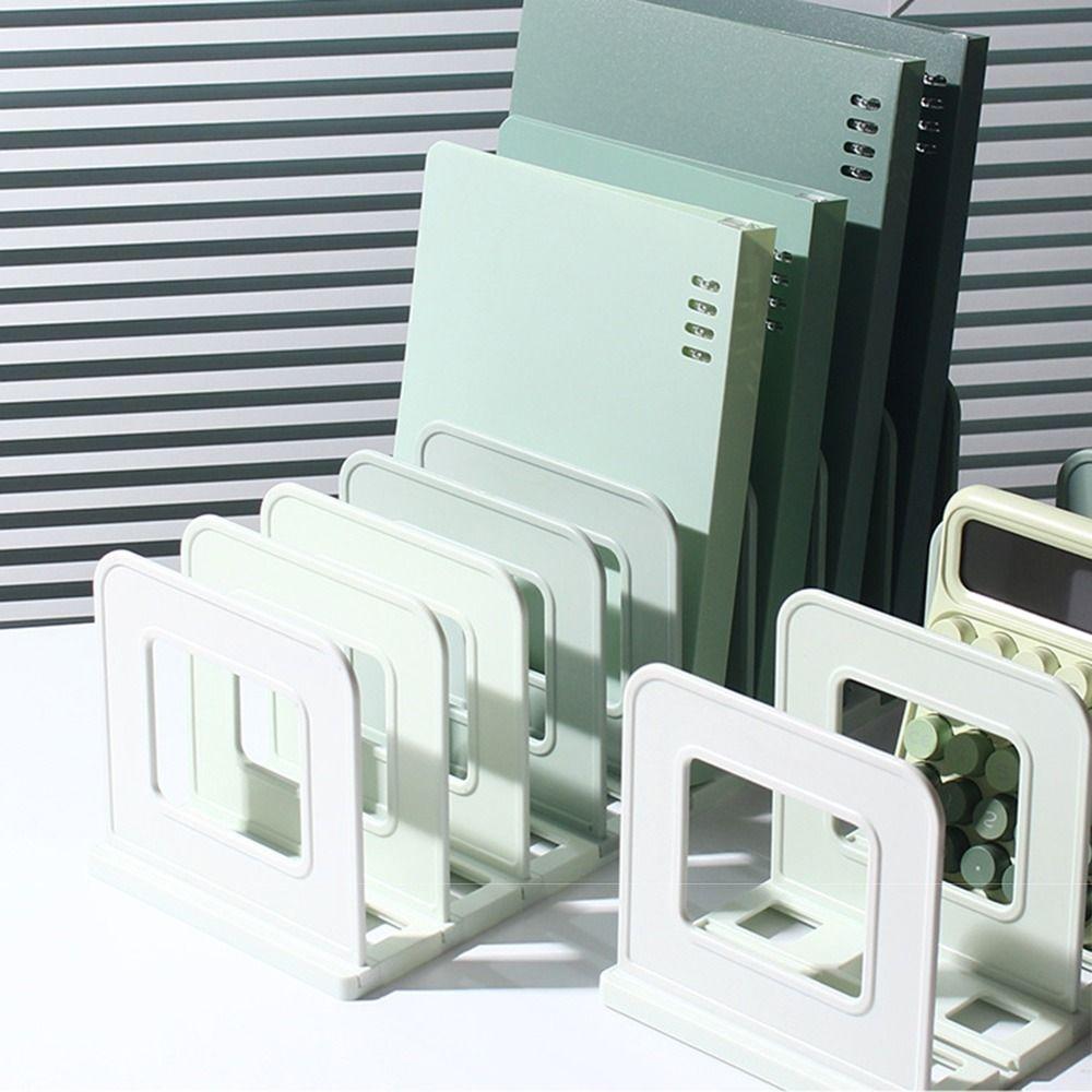 Non-slip Detachable Bookends Adjustable Vertical Book Holder Simple Book Display Rack  Office