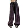 Vår Dam Lös Jeans Unisex Denim Jeans Vintage Vida Ben Denim Jeans med Elastisk Midja Djup Gren Fickor Dam Streetwear för Hip