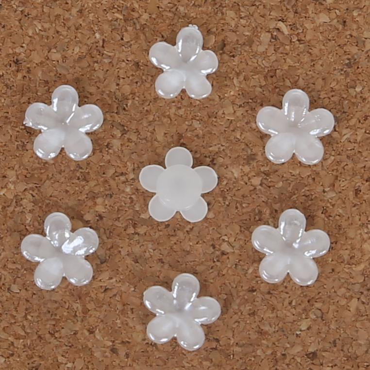 20-200Pcs Ivory Flatback Half Round Pearl Craft ABS Resin Imitation Pearl Resin Scrapbook Beads For DIY Decoration Handmade Craft Accessories
