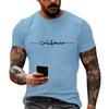 Men's Printed Graphic T-Shirt, Casual Loose Fit Short Sleeve Tee Top