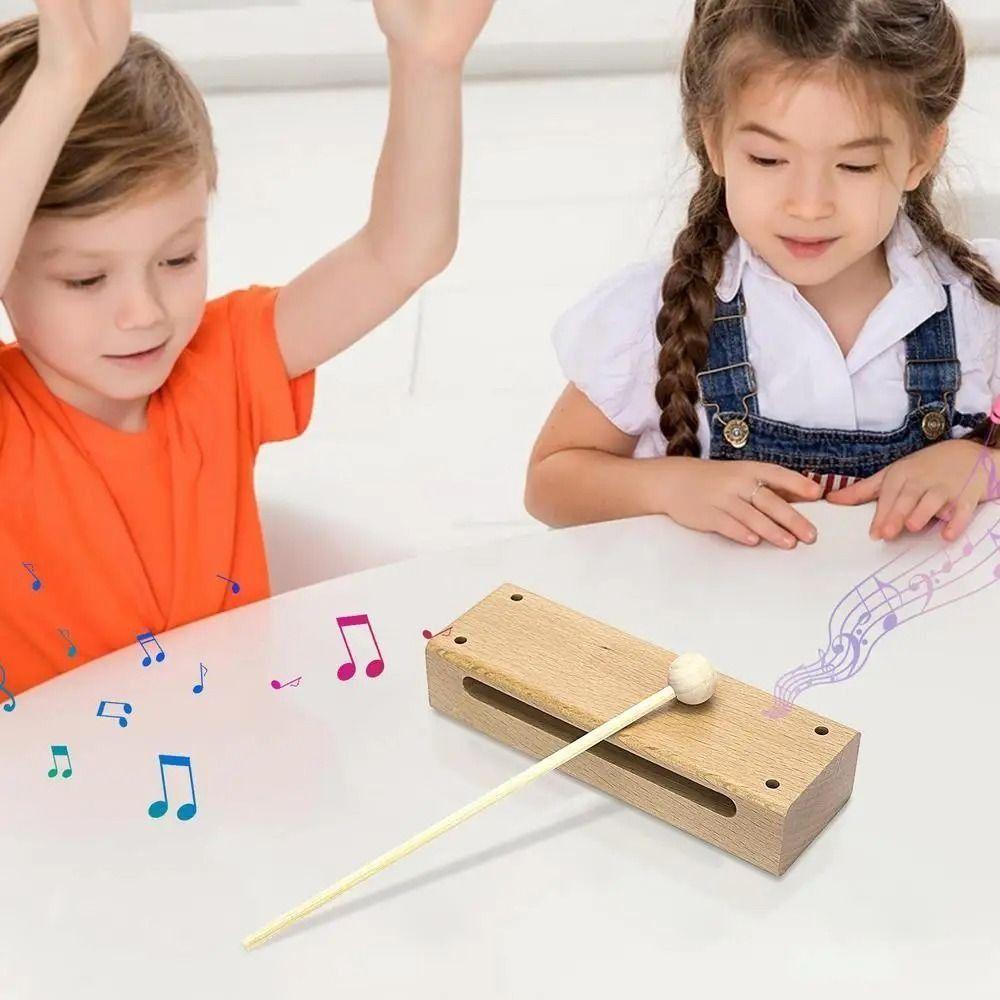 Wood Beaters Musical Rhythm Block with Mallets Beaters Sticks  for Children Toy
