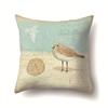 Vintage Marine Cushion Cover Peach Skin Pillowcase Sofa Cushion Pillowcase Suitable for Living Room Car Pillowcase