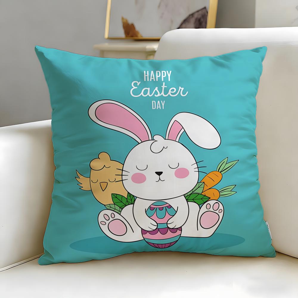 Holiday Easter Cushion Cover Soft & Easy-Wash Pillow Case – Versatile For Couch, Bed, Travel And Office