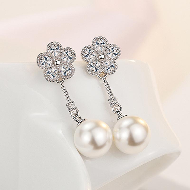 Lindon Kupferlegierung Zirkon Ohrringe Tropfen Ohrringe für Frauen Hochzeit Party Geschenke