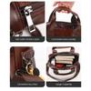New men's handbag, 100% genuine leather shoulder crossbody bag vertical briefcase business trip messenger bag for 13.3-inch iPad