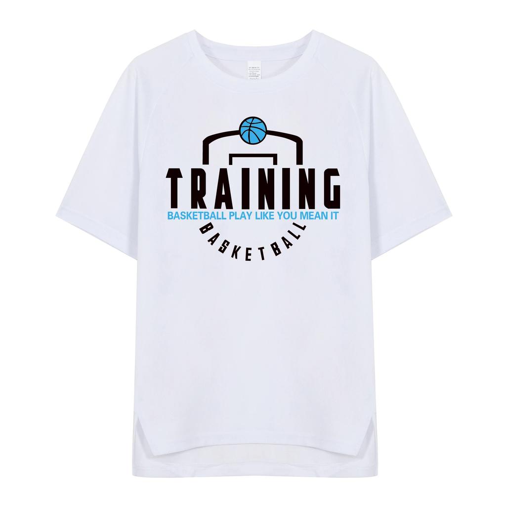 Neues Sporttrikot T-Shirt Basketball Trainingskleidung Fitness Laufen Kurzarm-T-Shirt Herren Lockeres Shirt Übergroßes Baumwoll-T-Shirt