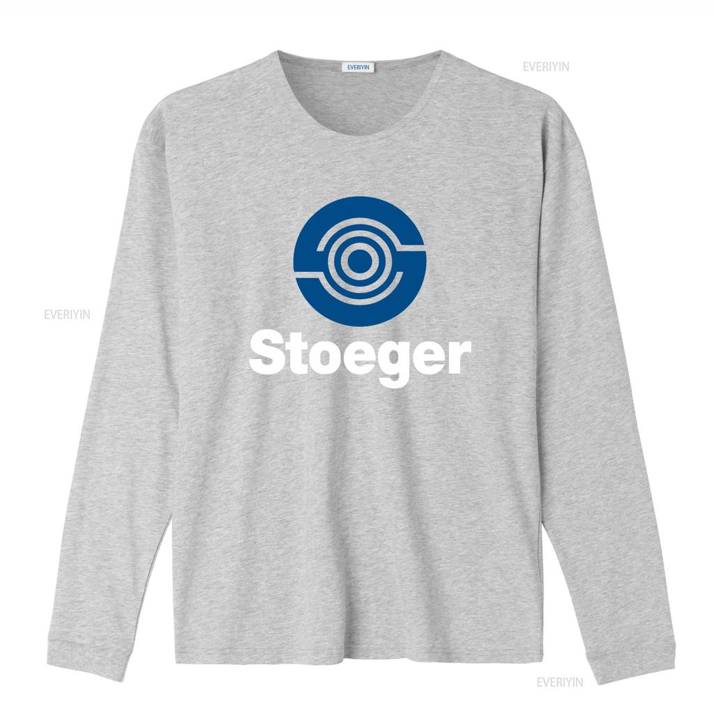 Stoeger Firearms Logo Mens Grey T Shirt Available in Sizes S to 5XL vintage Washed Versatile Soft graphic Unisex Breathable