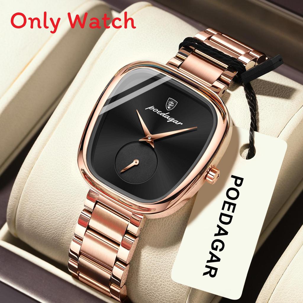 Swiss Luxury Ladies Watch Waterproof Quartz Watch With Elegant Oval Dial For Casual Wear