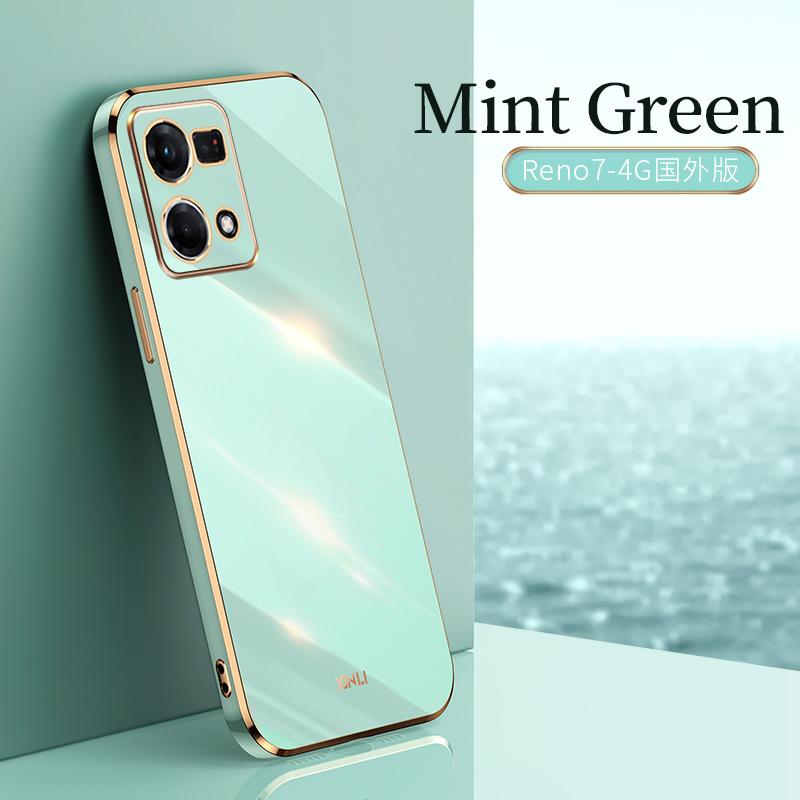 For OPPO Reno7 Reno 7 4G Case Soft Silicone Back Cover 6D Electroplating Phone Case