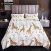 Cute Giraffe Bedding Set Full Size 3pcs with 1 Duvet Cover 2 Pillowcases Animal Bedding Set for Kids Boys Girls Room Decoration
