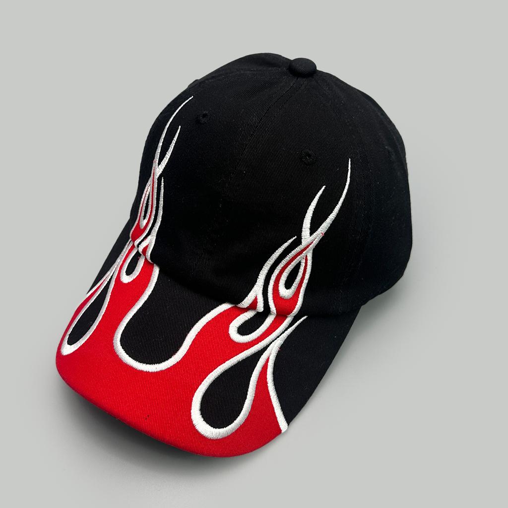 Embroidered Flame Double-edged Blade Baseball Hats New Men Women Sunshade Personal Versatile Niche Fashion Peaked Caps