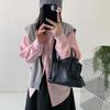 Minimalist Irregular Handbag With Multiple Pockets Smooth Leather Texture Women Versatile Crossbody Or Tote Use Commute Mini Bag