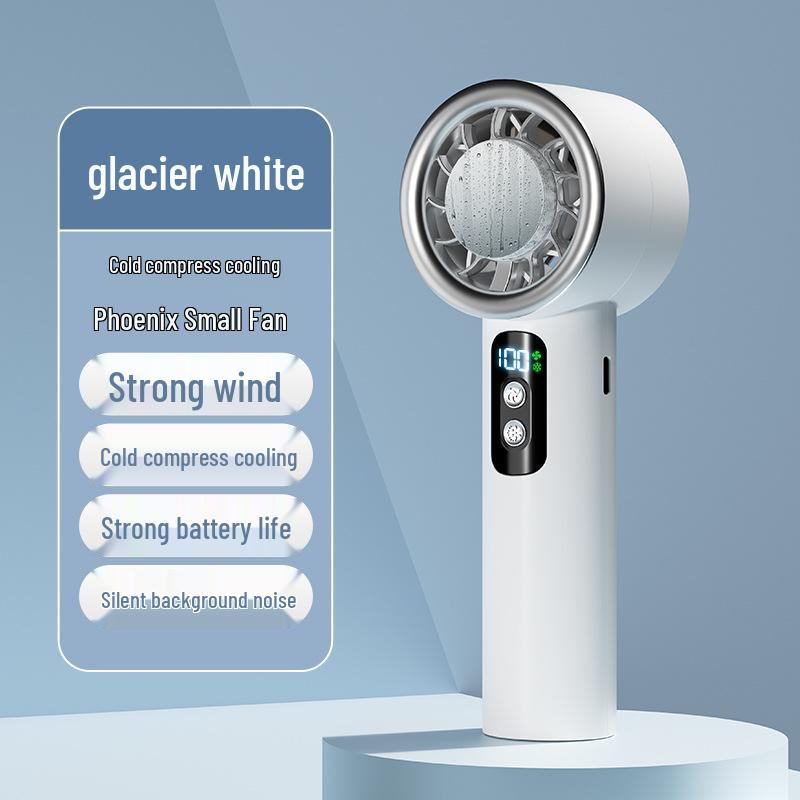 

Portable Mini USB Rechargeable Fan with Digital Display - Ideal for Students, Camping & Gifting 15.7*6cm