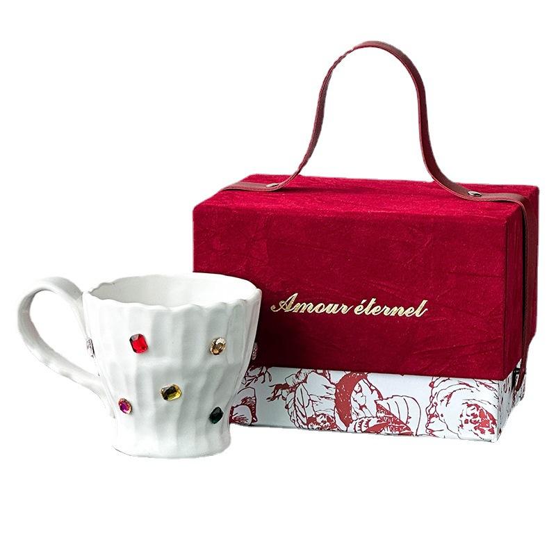 Gem Party Hot Girls Ambient Glass Diamond Couple Mug Trendy Fashion Bar Water Cup
