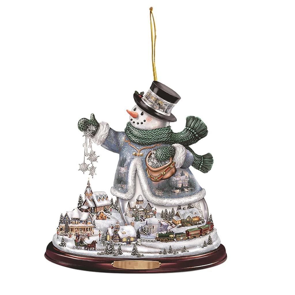 

Charming Cartoon Acrylic Christmas Tree Santa Claus Car Hanging Decoration For Home