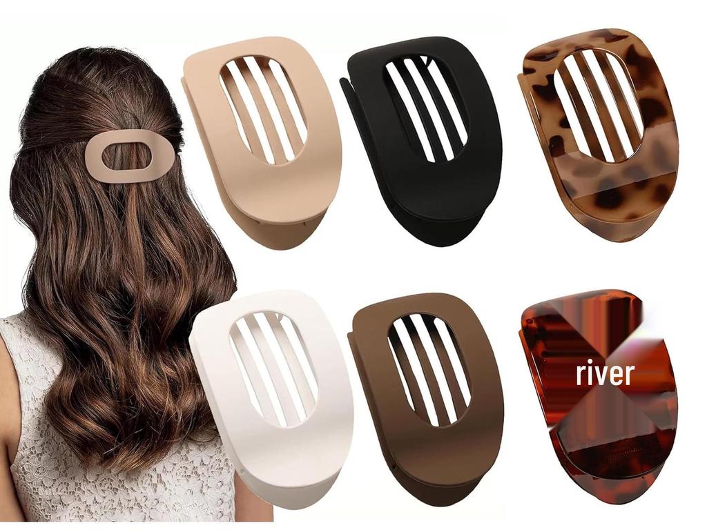 Curved Oval Updo Hair Claw - Temperament Shark Clip