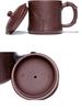 Yixing Handmade Purple Clay Tea Cup with Lid, Large Capacity, Bamboo Design
